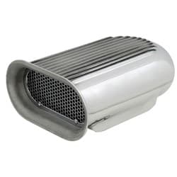 SMALL ALUMINIUM HOOD SCOOP 14 POLISHED, PLAIN SINGLE CARB RPC - R5245