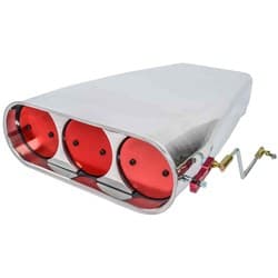 ALUM STREET HOOD SCOOP 20 LONG POLISHED NON FINNED FOR 2XCARB RPC - R5339