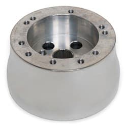 ALUM 5 & 6 HOLE STEERING WHEEL ADAPTER. POLISH SUIT GM COLUMN RPC - R5890POL