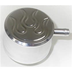 ALUMINIUM PCV VALVE 1 NECK FLAMED BREATHER POLISHED RPC - R6000X