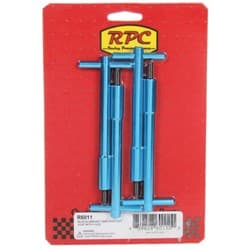 ANODIZED BLUE T-BAR WING NUT SUIT ROCKER COVERS [ 4-PAC ] RPC - R6011