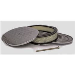 12 OVAL AIR CLEANER SET CHROME, BALL MILLED TOP RPC - R6020C
