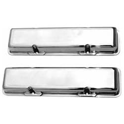 CAST VALVE COVERS, SBC SHORT POLISHED, NO BREATHER HOLES RPC - R6031-1