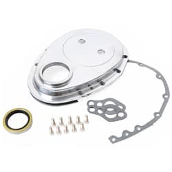 ALUMINIUM TIMING COVER, SBC POLISHED W/ BOLTS AND GASKETS RPC - R6040
