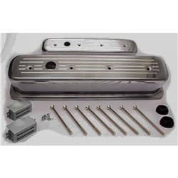 CAST VALVE COVERS, SBC 87-ON TALL, BALL MILLED, POLISHED RPC - R6047