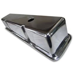 CAST VALVE COVERS, SBC TALL CHROME WITH BREATHER HOLES RPC - R6130-2C