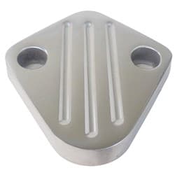 POLISHED ALLOY BBC FUEL PUMP BLOCK OFF PLATE BALL MILLED RPC - R6258