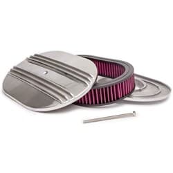POLISHED ALLOY FINED OVAL AIR FILTER 12" x 2" RPC - R6321