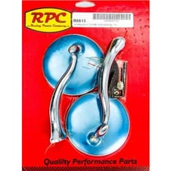 S/LESS STEEL 4 MIRRORS *NOTES 1 X PAIR RETRO STREETROD STYLE RPC - R6615