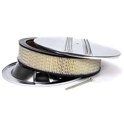 NOSTALGIA FINNED AIR CLEANER 14x3 POLISHED,STUD INCLUDED RPC - R6722
