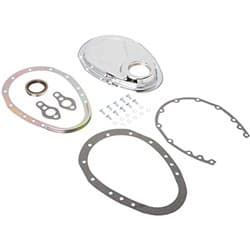 CHROME 2-PIECE TIMING COVER SBC CHEV INC GASKETS AND SEALS RPC - R7122
