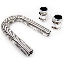 S/LESS STEEL RADIATOR HOSE KIT POLISHED 12 IN LENGTH *NOTES* RPC - R7301