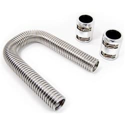 S/LESS STEEL RADIATOR HOSE KIT POLISHED 24 IN LENGTH *NOTES* RPC - R7304