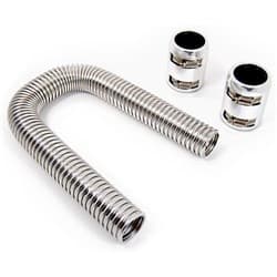 S/LESS STEEL RADIATOR HOSE KIT CHROME 24 IN LENGTH *NOTES* RPC - R7305