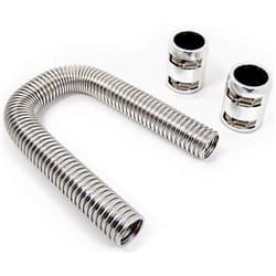 S/LESS STEEL RADIATOR HOSE KIT CHROME 36 IN LENGTH *NOTES* RPC - R7308