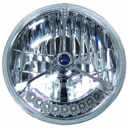 HEADLIGHT 7 ROUND H4 TRI-BAR LED AMBER INDICATOR RPC - R7421