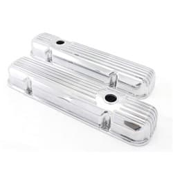 FINNED VALVE COVERS, PONTIAC V8 325-455, POLISHED ALUMINIUM RPC - R7660