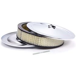 14x3" AIR CLEANER SET CHROME 5-1/8 FLAT BASE, PAPER ELEMENT RPC - R8000