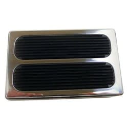BRAKE PAD RUBBER INSERT RECT POLISHED ALUMINIUM FOR MANUAL RPC - R8501POL
