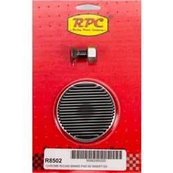 BRAKE PAD RUBBER INSERT ROUND CHROME STEEL RPC - R8502