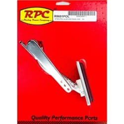 GAS PEDAL W/RUBBER INSERT MANU POLISHED ALUM PAD W/STEEL ARM RPC - R8601POL
