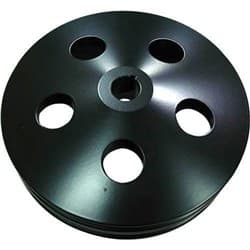 BLACK POWER STEER PULLEY ALUM DBL GROOVE 5/8 SHAFT & KEYWAY RPC - R8847B