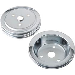 CRANKSHAFT PULLEY CHROME STEEL SUIT SBC TRIPLE GROOVE SHORT RPC - R8963
