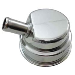 CHROME STEEL PUSH-IN BREATHER W/TUBE 2-3/4 DIA MOPAR STYLE RPC - R9169