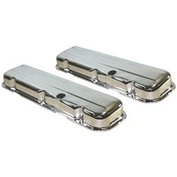 STEEL VALVE COVERS, BBC SHORT CHROME, NO LOGO RPC - R9236