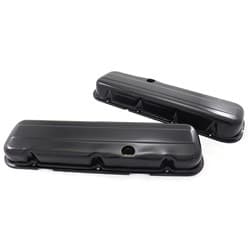 STEEL VALVE COVERS, BBC SHORT BLACK, NO LOGO RPC - R9236BK