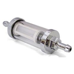 GLASS FUEL FILTER 5/16 WITH R EPLACEABLE ELEMENT & CHROME EN RPC - R9247