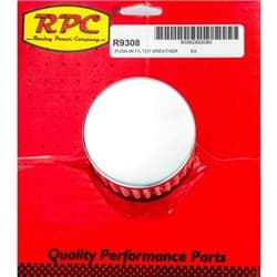 CHROME STEEL TOP BREATHER FILT PUSH-IN STYLE 3 HIGH RPC - R9308