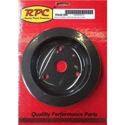 BLACK CRANKSHAFT PULLEY DOUBLE GROOVE SUIT SBC ALUM SHORT RPC - R9481BK