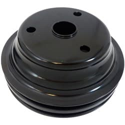 CRANKSHAFT PULLEY DOUBLE GROOV SUIT SBC BLACK ALUMINUM LONG RPC - R9485BLK