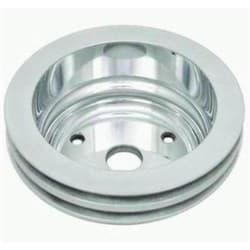 CRANKSHAFT PULLEY DOUBLE GROOV SUIT SBC POLISHED ALUM LONG RPC - R9485POL