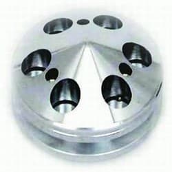 SBC 1V ALTERNATOR PULLEY, POLISHED ALUMINIUM W/ NOSE COV RPC - R9487POL