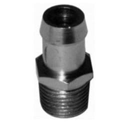 5/8 CHROME WATER PUMP FITTING *STEEL* 1/2" NPT TO 5/8" BARB RPC - R9515