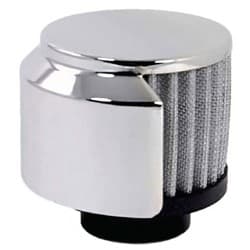CHROME TOP BREATHER W/ SHIELD CLAMP ON STYLE 1-1/2 HOLE RPC - R9517