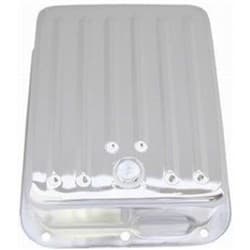 TRANS PAN FORD C4 CHROME STEEL  FINNED, DEEP, CASE D/STICK RPC - R9530