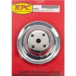 WATER PUMP PULLEYS SBC SINGLE LONG WATER PUMP CHROME STEEL RPC - R9604