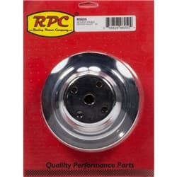 WATER PUMP PULLEYS SBC DOUBLE LONG WATER PUMP CHROME STEEL RPC - R9605
