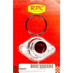 CHROME STRAIGHT UP WATER NECK O-RING STYLE SB & BB CHEV RPC - R9647