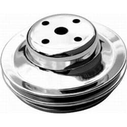 WATER PUMP PULLEYS BBC DOUBLE LONG WATER PUMP CHROME STEEL RPC - R9723