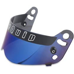 HELMET SHIELD, BLUE IRIDIUM FOR VESTA SERIES HELMETS RACEQUIP / 205007RQP