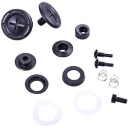 HELMET SHIELD PIVOT KIT BLACK FOR PRO & VESTA SERIES HELMETS RACEQUIP / 205991RQP