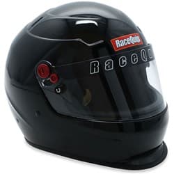 PRO20 HELMET, GLOSS BLACK, XLG SA2020, CLEAR SHIELD RACEQUIP / 276006RQP