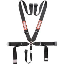 5-POINT CAMLOCK HARNESS, BLACK 3" WIDE, PULL DOWN, SFI 16.1 RACEQUIP / 741001RQP