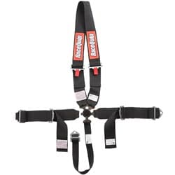 5-POINT CAMLOCK HARNESS, BLACK "U" STYLE, PULL UP, SFI 16.1 RACEQUIP / 748008RQP