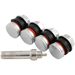 FLUSH MOUNT TYRE VALVE STEMS FITS 1/2" HOLE, 4-PK W/ FILLER ALLSTAR / ALL44137