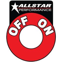 ON / OFF DECAL FOR BATTERY SHUT OFF SWITCHES ALLSTAR / ALL99045